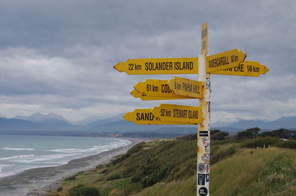 te_waewae_bay_signpost